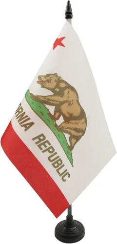 Miniatura 16 de Bandera de mesa de Colorado de 4 x 6 pulgadas, bandera de escritorio del estado de Colorado de EE. UU., 5.9 x 3.9 in, palo y base de plástico negro