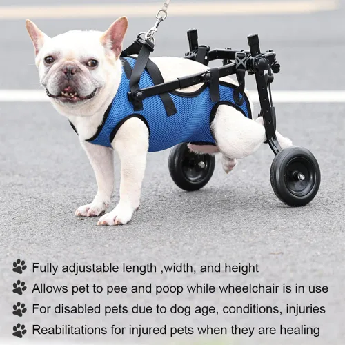 Miniatura 3 de Silla de ruedas ajustable para perros pequeños - Ayuda de movilidad para mascotas discapacitadas, Silla de ruedas para perros pequeños para patas