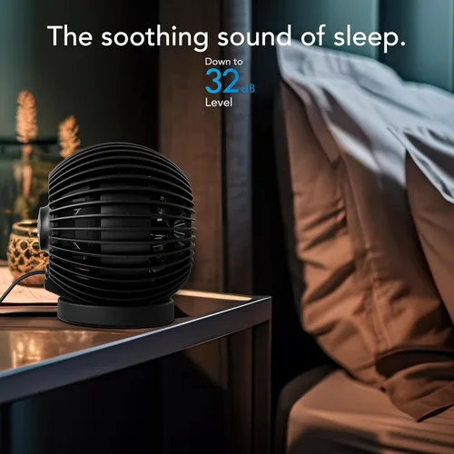 Miniatura 5 de Ventilador personal ajustable Vornado SPHERE, funcionamiento silencioso, flujo de aire de enfriamiento dirigido, 2 ajustes de velocidad, control
