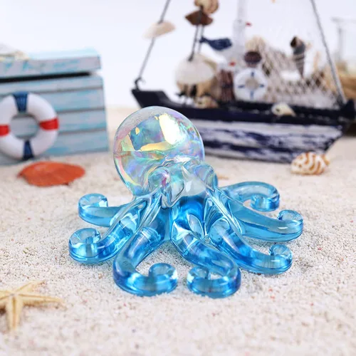 Miniatura 3 de Moldes de resina de pulpo de silicona, lindos moldes epoxi de pulpo, molde de silicona 3D de animales grandes para fundición de resina, colgar