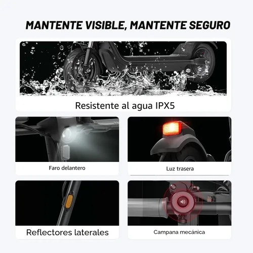 Miniatura 5 de NIU 100P/100F/300P/300X Electric Scooter Adult - E Scooter with Suspension, 600-1000W Peak Power, 18-37.3 Miles Max Range, Top Speed 17.4-23.6MPH
