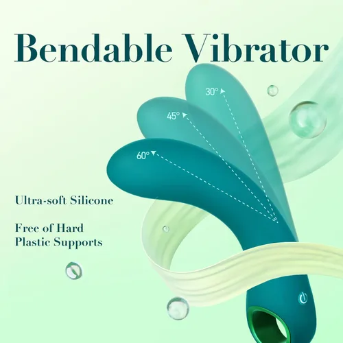 Miniatura 3 de Tuitionua - Consolador vibrador para punto G, con 10 modos de vibración, potente masajeador de silicona suave para la vagina, clítoris y 2-Verde