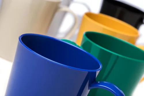 Miniatura 5 de Taza de café Carlisle FoodService Products de plástico con asa grande para buffets, hogar y restaurante, Tritan, 12 onzas, color hueso