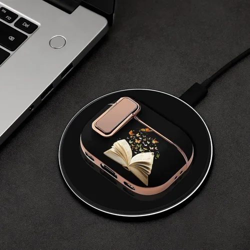 Miniatura 4 de Flying Butterfly from Book - Funda para auriculares compatible con Airpods Pro 2 con hebilla de botón galvanizado