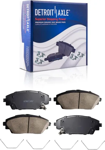 Miniatura 24 de Detroit Axle - Kit de freno delantero para Nissan Sentra 2020-2024 de 11.02 pulgadas, rotores de freno de disco perforados y ranurados, pastillas