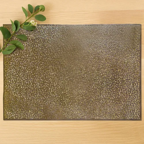 Decozen Juego de 6 manteles individuales con diseño perforado para decoración de cocina, resistente a los arañazos, resistente a las manchas de