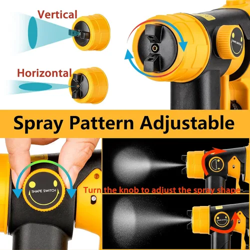 Miniatura 3 de Pulverizador de pintura inalámbrico compatible con DeWalt 20 V MAX batería de 33.8 fl oz de capacidad HVLP, pistola de pintura en aerosol HVLP, 3