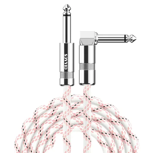 Miniatura 17 de Cable de Guitarra de 6 Pies Cable de Instrumento para Guitarra Eléctrica y Bajo, Teclado - Cable AMP de Ángulo Recto de 1/4 Pulgada, Negro