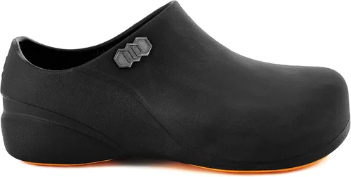 Stico - Zuecos de chef antideslizantes para hombre zapatos de trabajo antideslizantes para restaurante hospital jardín de enfermería negro