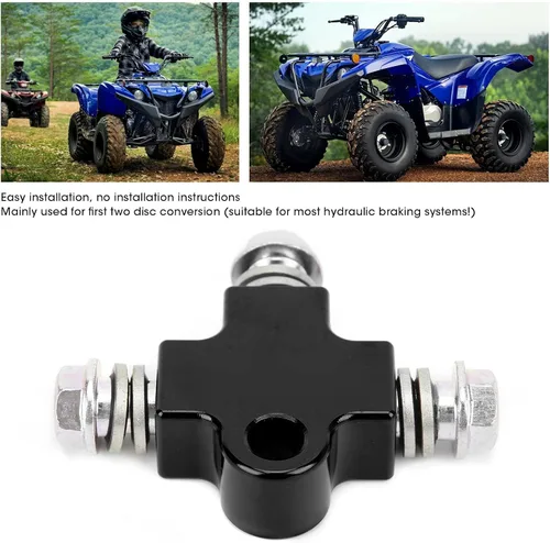 Miniatura 4 de Aramox Línea de freno hidráulico para motocicleta, conector de manguera en T, adaptador de 3 vías, acoplamiento de conector en T, manguera de tubo