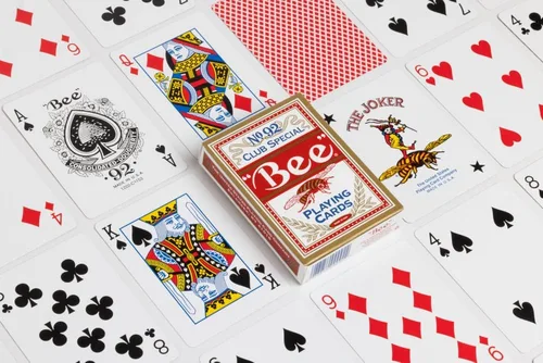 Miniatura 4 de Bee Cartas de póquer premium estándar de oro, paquete de 12, barajas de cartas de calidad de casino de índice estándar