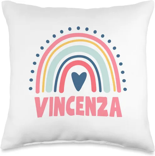 Idea Regalo Personalizzata con Nome Gifts Idea Vincenza Name Custom Woman Myth Legend - Almohada para fiesta de cumpleaños, 16 x 16 pulgadas,