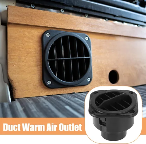 Miniatura 4 de X AUTOHAUX 4 unids salida de ventilación de aire caliente 1.654 in calentador de coche conducto tubo de manguera 360 grados giratorio aparcamiento