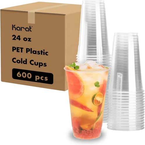 Miniatura 10 de Karat [3 oz - 2,500 ct] Vasos de plástico pequeños, vasos de enjuague bucal desechables para baño Transparente