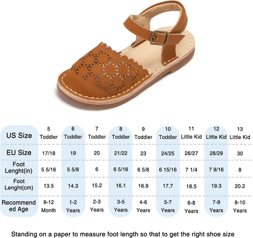 Miniatura 52 de THEE BRON Sandalias cómodas para niñas, zapatos para niños, sandalias rellenas