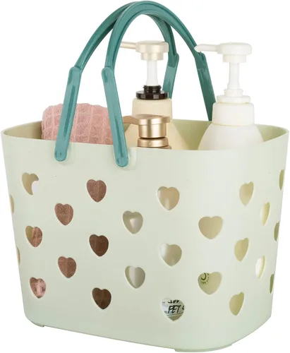 Miniatura 9 de Anyoifax Cesta portátil de almacenamiento de plástico con asa para ducha, organizador de caja para baño, despensa, cocina, dormitorio universitario