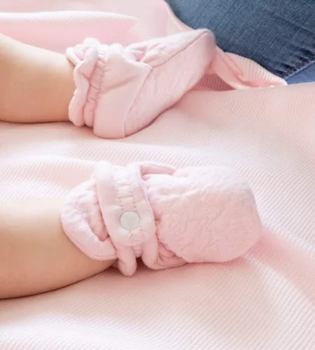 Miniatura 5 de Burt's Bees Baby Unisex Baby Booties, Organic Cotton Adjustable Infant Shoes Slipper Sock