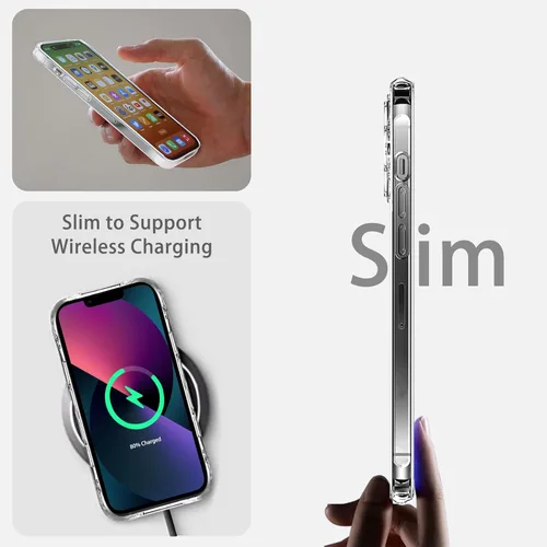 Miniatura 5 de JJGoo Compatible con iPhone 13 Funda transparente, transparente a prueba de golpes, delgada, antiarañazos, carcasa protectora de policarbonato duro