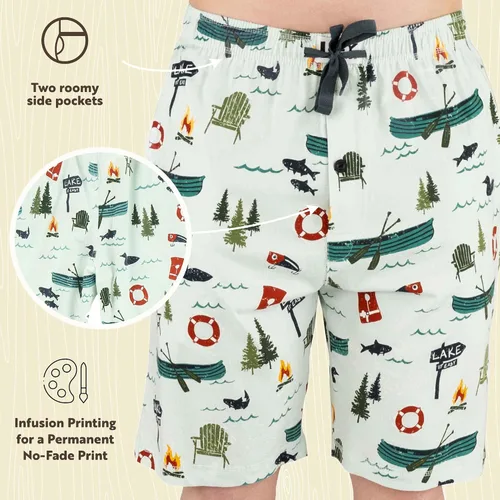 Miniatura 94 de Lazy One - Pantalones cortos de pijama para hombre, ropa de dormir