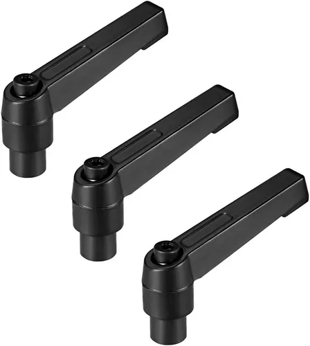 uxcell M6 manija ajustable palanca de sujeción rosca botón trinquete hembra roscado perno 3 piezas