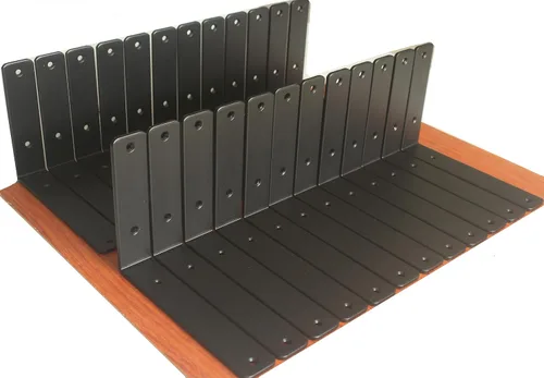 Miniatura 54 de Paquete de 12 soportes de estante en L de 8 pulgadas de largo x 6 pulgadas de alto x 1.5 pulgadas de ancho, 5 mm de grosor, soporte de estante en L