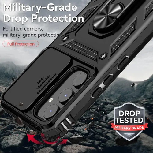 Miniatura 6 de Funda para Samsung Galaxy A54 5G, con protectores de pantalla y funda para cámara, [grado militar] 16 pies. Funda a prueba de caídas con función