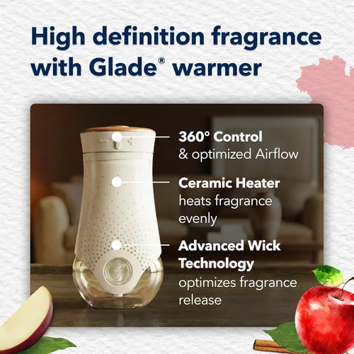 Miniatura 7 de Glade PlugIns - Recambios de ambientador, aceites esenciales y perfumados para el hogar y el baño, manzana canela, 1.34 onzas líquidas, 2