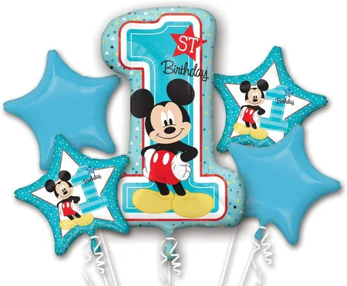 ANAGRAM INTERNATIONAL BOUQUET MICKEY 1er CUMPLEAÑOS, Varios, Multi