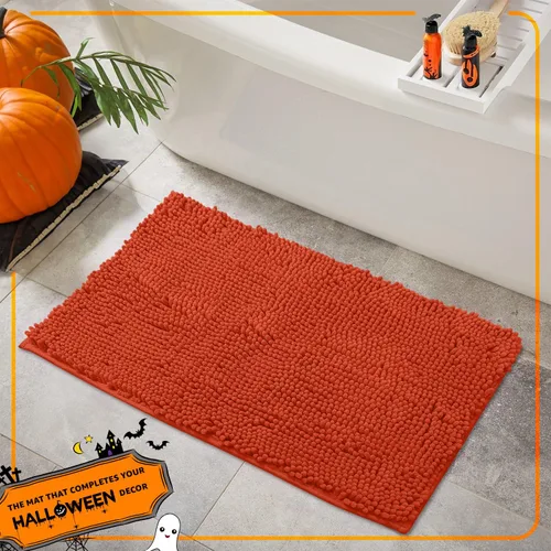 Miniatura 110 de LuxUrux Tapete de microfibra afelpada, de felpilla extrasuave, pelo largo de 1 pulgada, muy absorbente, para baño o ducha, lavar y secar a máquina