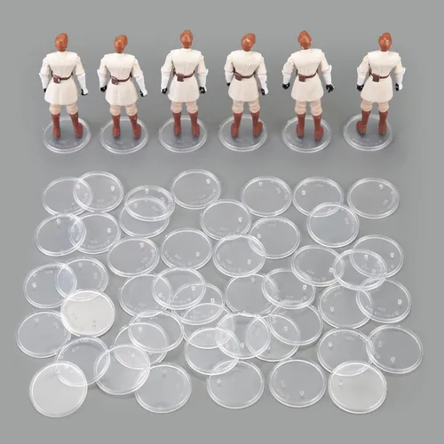 Miniatura 10 de SIXPOINTS 70 piezas de base redonda transparente compatible con figura de acción de película de 3.75 pulgadas, modelo MODERN G i Joe/Marvel, disco