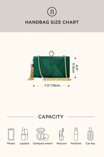 Miniatura 7 de BABEYOND Monederos de mano para mujer, bolso de noche con borla colgante para novia, fiesta, graduación, boda