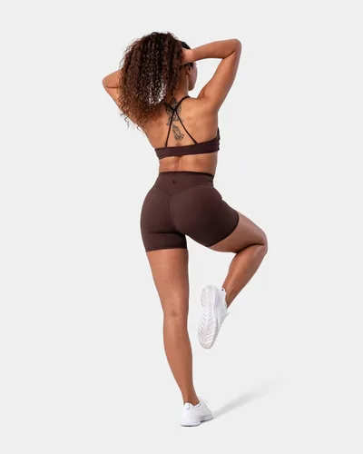 Miniatura 4 de Kamo Fitness Serenity - Pantalones cortos de cintura alta, entrepierna de 6 pulgadas, sin costura frontal, aptos para muslos, con costuras en V