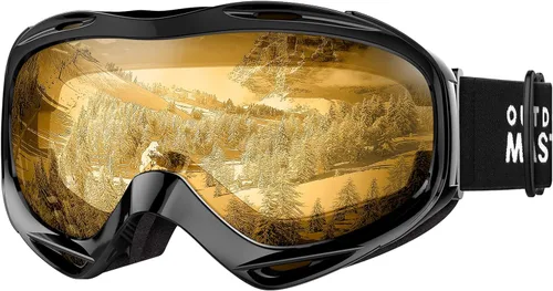 OutdoorMaster OTG Gafas de esquí – Gafas sobre lentes para esquí y snowboard para hombres, mujeres y jóvenes – 100% de protección UV VLT 65%