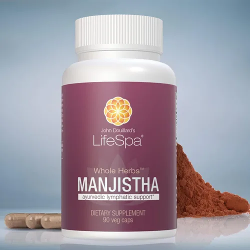 LifeSpa Cápsulas Manjistha de hierbas enteras | Limpieza del hígado | Multivitamínico vegano | para apoyo linfático y desintoxicación hepática | 90