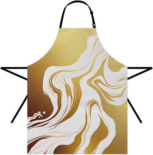 Miniatura 19 de Moslion Apron 31x27 Inch Kitchen Chef Waitress Cook Aprons Bib with Adjustable Neck for Women Men