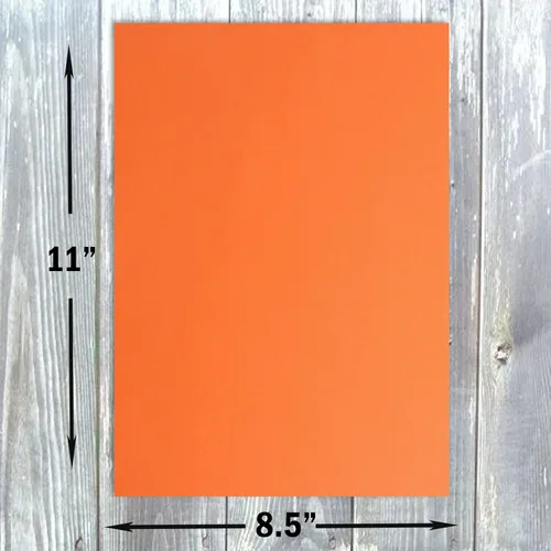 Hamilco Papel de cartulina de colores para álbumes de recortes, 8.5 x 11 pulgadas, color naranja, 50 unidades flor naranja