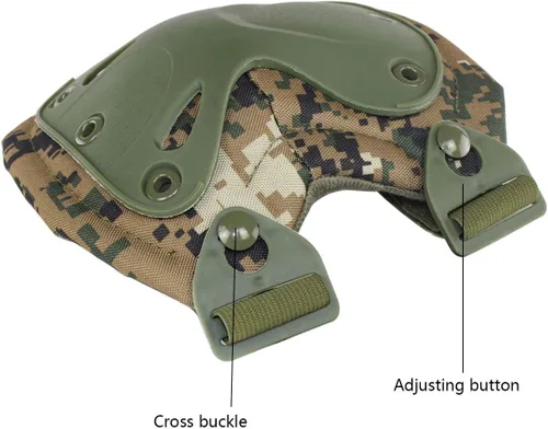Miniatura 5 de Almohadillas Protectoras Tácticas de Combate para Rodilla y Codo para Juegos de Paintball CS al Aire Libre, Ciclismo, Seguridad, Equipo de Dw