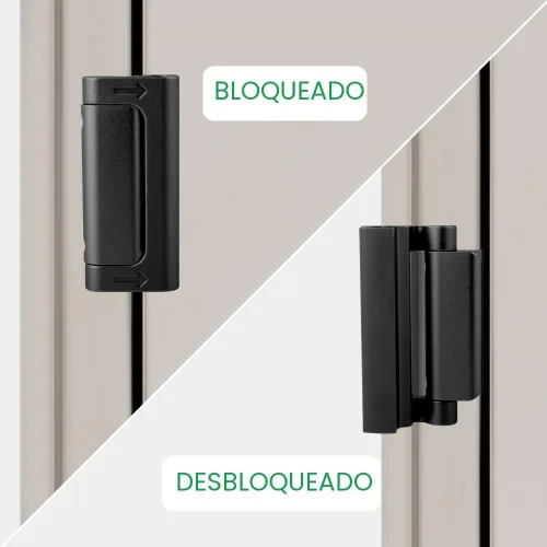 Miniatura 9 de Cerrojo de puerta de seguridad para el hogar - Cerraduras de alta seguridad a prueba de niños con tope de 3 pulgadas, soportan 800 libras para Negro