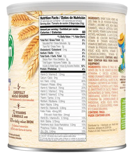 Miniatura 2 de Cereal infantil Nestlé Nestum, trigo y miel, hecho para niños de 12 meses en adelante, envase de 10.6 onzas (paquete de 6)