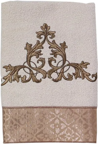 Miniatura 10 de Avanti Linens Medallón - Colección de puños trenzados suaves, toalla de mano, granito