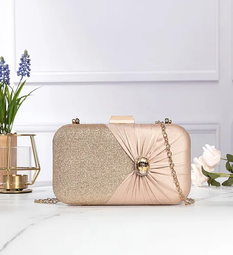 Miniatura 2 de Covelin Bolso de mano plisado de moda para mujer con bolso de noche de diamantes