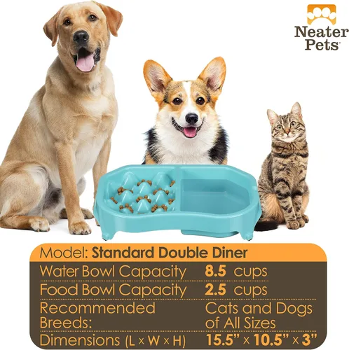 Miniatura 3 de Neater Pet Brands - Comedero lento, ordenado, para perros, divertido, saludable, sin estrés, tazón que ayuda a detener la inflamación, evita