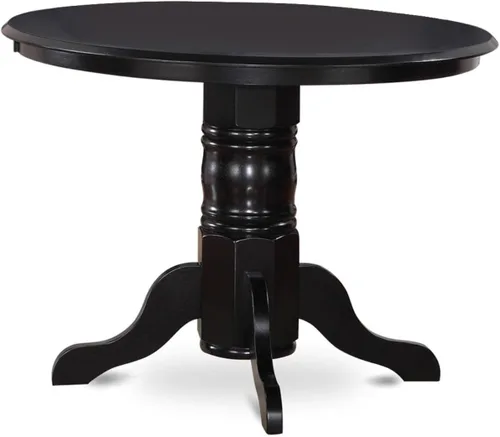 Miniatura 2 de East West Furniture SHGR5-BLK-W - Juego de comedor de 5 piezas para 4 personas, incluye una mesa de cocina redonda con pedestal y 4 sillas