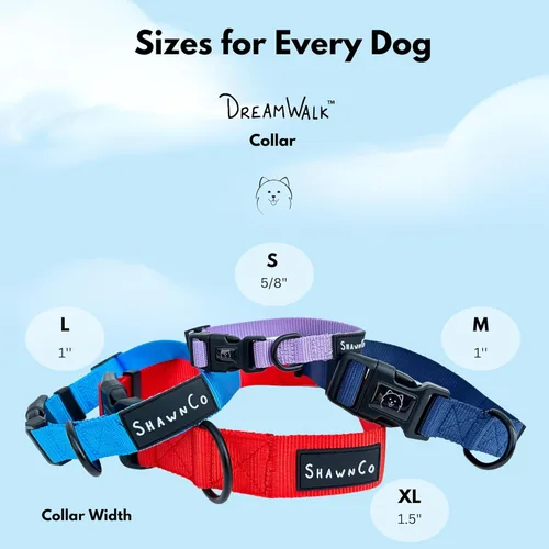 Miniatura 4 de Collar para perros ShawnCo Dream Walk - Collar para mascotas premium, ajustable y cómodo para perros pequeños, medianos, grandes y extra grandes