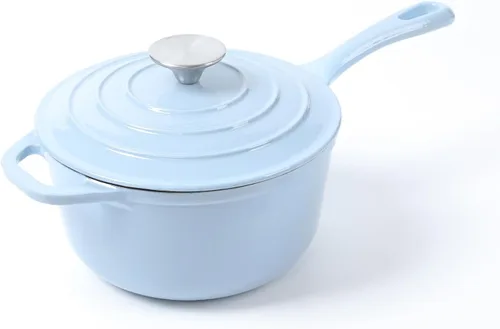 Miniatura 9 de HAWOK Mini cacerola de hierro fundido de 2.65 cuartos de galón, 8 pulgadas con tapa, pre-sazonada