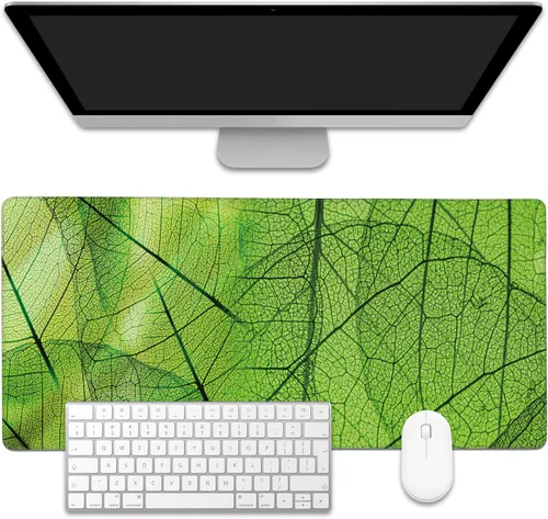 Miniatura 13 de Alfombrilla de ratón grande para juegos con hojas de palmera tropicales coloridas, tapete de escritorio impermeable para escritorio, base de goma