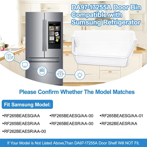 Miniatura 4 de Estante para puerta de refrigerador DA97-17255A actualizado compatible con refrigerador Samsung, reemplazo de estante para puerta de refrigerador