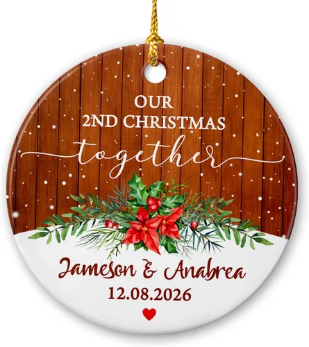 Miniatura 8 de Adorno personalizado de aniversario de boda para Mr & Mrs Married, 45 aniversario Grow Old Along with Me The Best is Yet to Be Ornament, adornos