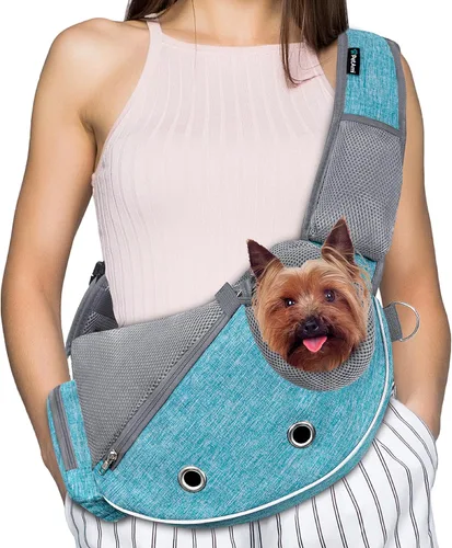 Miniatura 11 de PetAmi Transportador de Eslinga para Perros Pequeños, Bolso Transportador de Eslinga para Cachorros, Bolsas para Perros para Viajar, Bolsa
