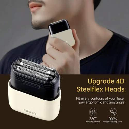 Miniatura 2 de Mini afeitadoras eléctricas de acero para hombres: Mini maquinilla de afeitar eléctrica mejorada, afeitadora de viaje portátil con impermeabilidad